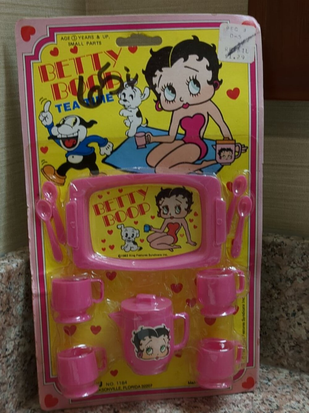 Betty Boop Tea Time Toy Set 1983 NIP Cartoon